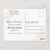 Boho Geometrische Waterverf Floral Save the Date Briefkaart (Achterkant)