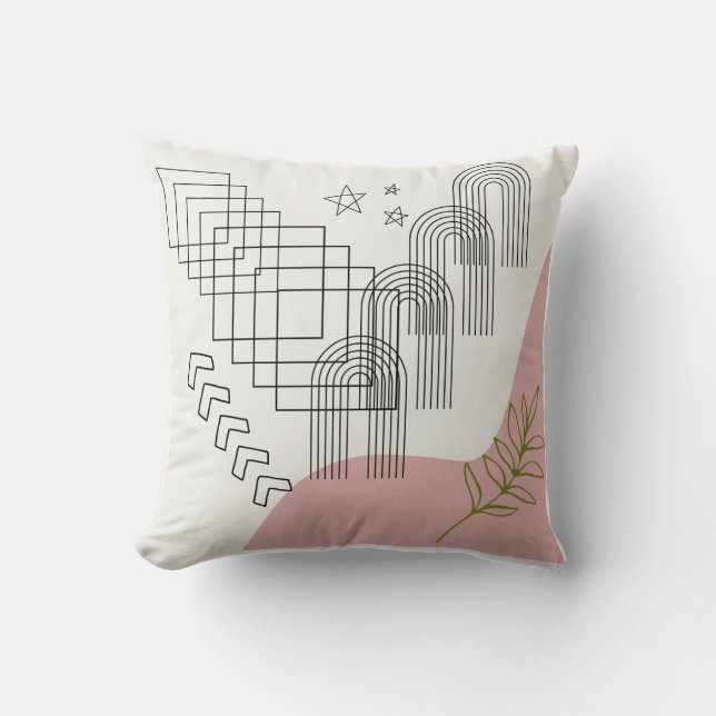 "Boho Geometry Pillow - Modern Boheems accent" Kussen (Voorkant)