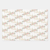 Boho gepersonaliseerde blush rozen gouden quincean inpakpapier vel (Voorkant 3)