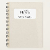 Boho gepersonaliseerde jaarplanner met aangepaste  planner (Voorkant)