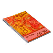 Boho gepersonaliseerde leraar  modern Sinaasappel Notitieboek (Rechterzijde)