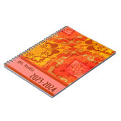 Boho gepersonaliseerde leraar  modern Sinaasappel Notitieboek (Linkerzijde)