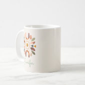 Boho gepersonaliseerde Moederdag koffiemok (Voorkant links)
