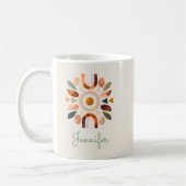 Boho gepersonaliseerde Moederdag koffiemok (Links)