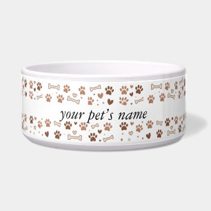 Boho Gepersonaliseerde Pet Bowl Custom Hond of Kat Voerbakje