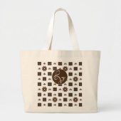 Boho-geruit patroon grote tote bag (Voorkant)