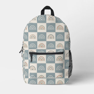 Boho Geruite Regenboog Minimalistisch Patroon Bedrukte Rugzak