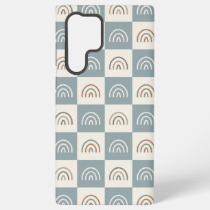Boho Geruite Regenboog Minimalistisch Patroon Samsung Galaxy Hoesje