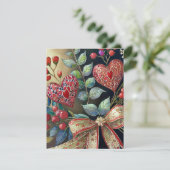 Boho geschilderde harten valentijn feestdagenkaart (Staand voorkant)