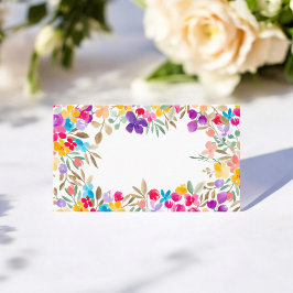 Boho geschilderde moderne waterverf bloemen bruilo plaatskaartje