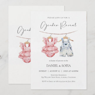 Boho geslacht bekendmaking uitnodiging Neutrale ba