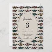 Boho Geslacht Neutrale Vlinders Verjaardagsfeest Kaart (Voorkant)