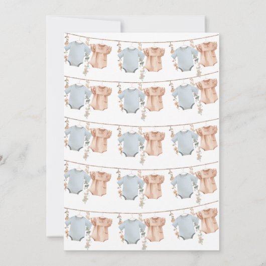 Boho Geslacht Onthullen Partij Uitnodigen Kaart (Achterkant)