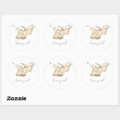 Boho Geslacht Onthullen Team Meisje Neutraal Baby  Ronde Sticker (Vel)