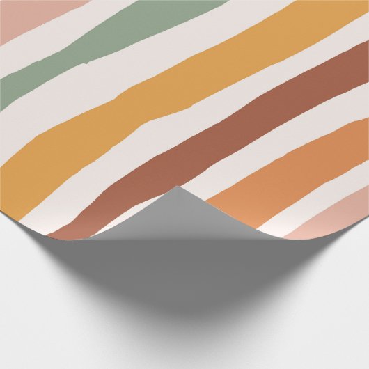 Boho gestreept inpakpapier (Hoek)