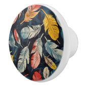 Boho Gevederde Whimsy Keramische Knop (Rechts)