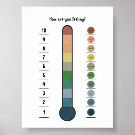 Boho gevoelens thermometer poster