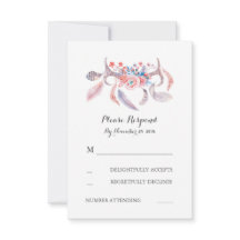 Boho gewei bruiloft RSVP