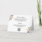 Boho Geweien Bloemen Bloem QR Code Bruiloft (Achterkant)