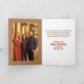 Boho Gezellige Kerstmis Binnen Foto Vakantie Kaart (Binnen)