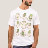 Boho ghost Ierse St. Patrick Halloween leuke geest T-shirt (Voorkant)