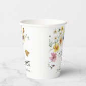 Boho Gilded Wildflower Boeket Klasse van Afstudere Papieren Bekers (Rechts)