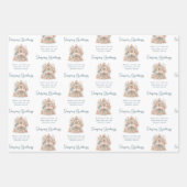 Boho Gingerbread House Citaten Naam Kerstmis Inpakpapier Vel (Voorkant 3)