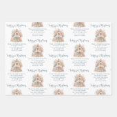 Boho Gingerbread House Citaten Naam Kerstmis Inpakpapier Vel (Voorkant)