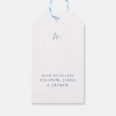 Boho Gingerbread House Magische Quote Kerstmis Cadeaulabel (Achterkant)