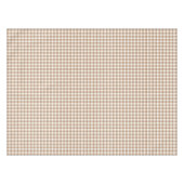 Boho Gingham Patroon Geruit Geblokt Taan Bruin Tafelkleed (Voorkant (Horizontaal))