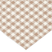 Boho Gingham Patroon Geruit Geblokt Taan Bruin Tafelkleed (Gekanteld)