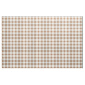 Boho Gingham Patroon Geruit Geblokt Taneel Bruin Stof (Fat Quarter)