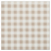 Boho Gingham Patroon Geruit Neutraal Stof (Swatch)