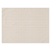 Boho Gingham Patroon Geruit Neutraal Tafelkleed (Voorkant (Horizontaal))