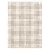 Boho Gingham Patroon Geruit Neutraal Tafelkleed (Voorkant)