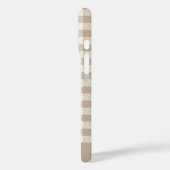 Boho Gingham Patroon Geruit Neutrale Naam Case-Mate iPhone Case (Achterkant / Links)