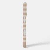 Boho Gingham Patroon Geruit Neutrale Naam Case-Mate iPhone Case (Achterkant / Rechts)