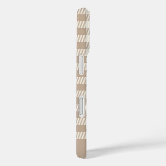 Boho Gingham Patroon Geruit Neutrale Naam Case-Mate iPhone Case (Achterkant / Rechts)