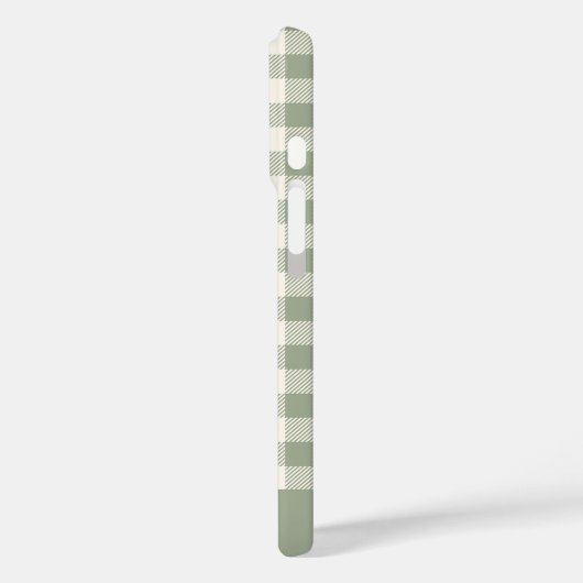 Boho Gingham Patroon Geruit Salie Naam Case-Mate iPhone Case (Achterkant / Links)