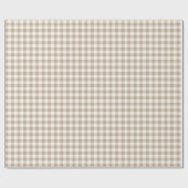 Boho Gingham Pattern Plaid Checkered Neutral Cadeaupapier (Vlak)