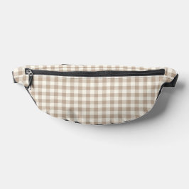 Boho Gingham Pattern Plaid Checkered Neutral Heuptasje