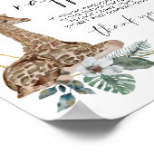 Boho Giraffe Baby shower Diaper Raffle Sign Poster (Hoek)