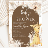 Boho Giraffe Baby Shower Kaart