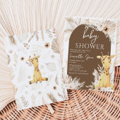 Boho Giraffe Baby Shower Kaart