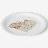 Boho Giraffe Baby shower Papieren Bordje (Gekanteld)