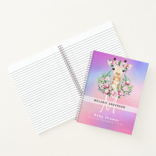 Boho GIRAFFE Baby Shower Planner Notitieboek Journ (Binnen)