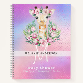 Boho GIRAFFE Baby Shower Planner Notitieboek Journ