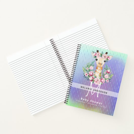 Boho GIRAFFE Baby Shower Planner Notitieboek Journ (Binnen)