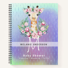 Boho GIRAFFE Baby Shower Planner Notitieboek Journ