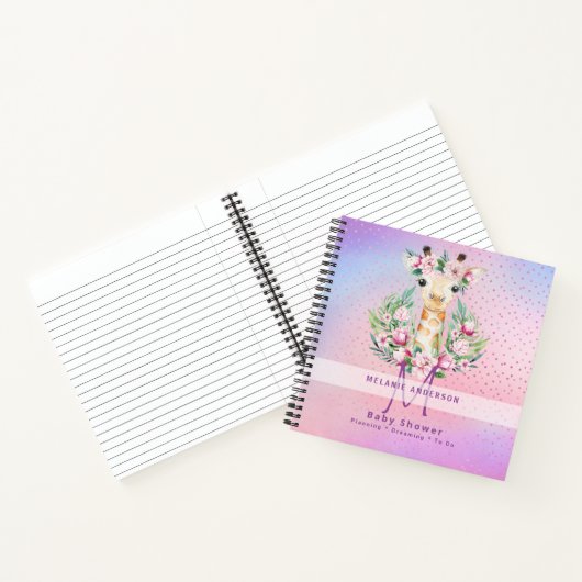 Boho GIRAFFE Baby shower Planner Notitieboek Journ (Binnen)